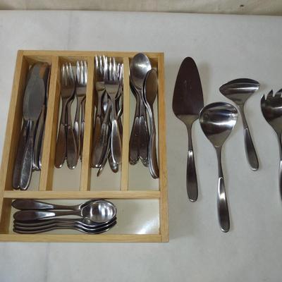Vintage, MCM 18/8 Stainless Steel Flatware Set- Made in Korea- Approx 45 Pieces