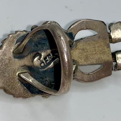 Native American Cherokee Pawn Silver and Turquoise Kachina Ring by John Coers