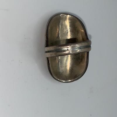 Native American Pawn Silver and Coral Ring