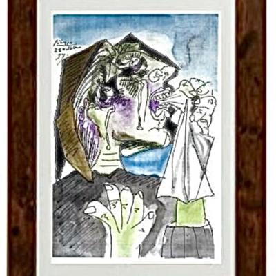 Pablo Picasso Print Framed 1937 Weeping Woman