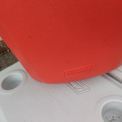 Set of Three Coolers Coleman and Igloo Brands