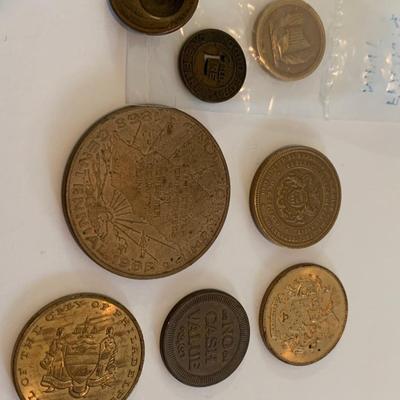 Vintage Token & Commemorative Coins Lot Franklin Mint & more