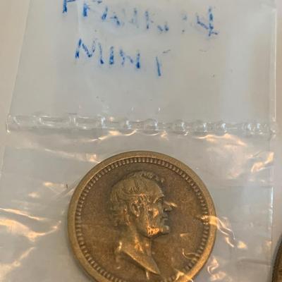 Vintage Token & Commemorative Coins Lot Franklin Mint & more