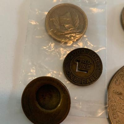 Vintage Token & Commemorative Coins Lot Franklin Mint & more