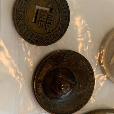 Vintage Token & Commemorative Coins Lot Franklin Mint & more