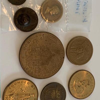 Vintage Token & Commemorative Coins Lot Franklin Mint & more