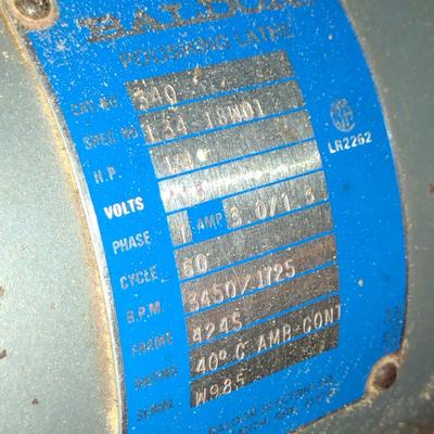 Baldor 8 Inch Double Wheel Bench Grinder- Untested