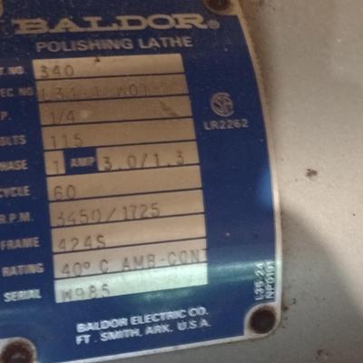 Baldor 8 Inch Double Wheel Bench Grinder- Untested