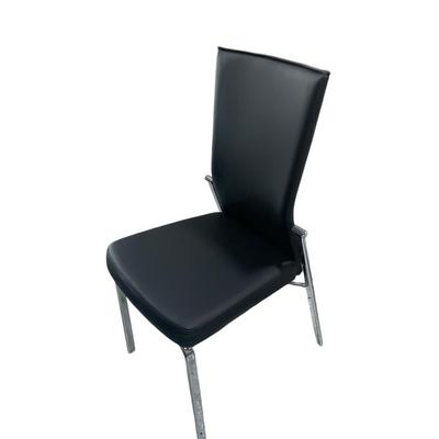Set of Six Flex Back Black Dining Room Chairs
