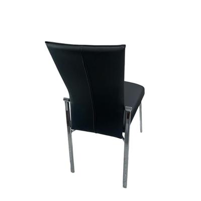 Set of Six Flex Back Black Dining Room Chairs