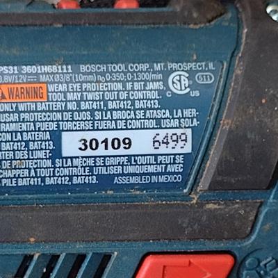 Bosch 12 Volt Drill- Battery Powered- Two Batteries, Charger, Carry Case