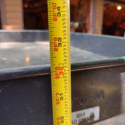 Two Tier Metal Rolling Cart- 450 lb Capacity