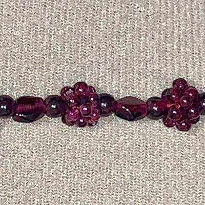 Genuine Garnet Cluster Necklace - 20”