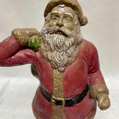 Chalkware Santa Statue Figurine