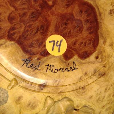 Turned Wooden Bowl by Bobby Phillips-Red Morrel (#74)