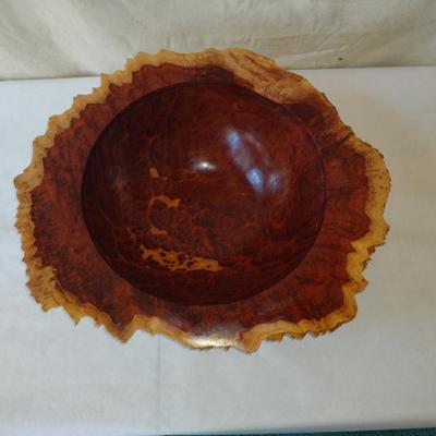 Turned Wooden Bowl by Bobby Phillips-Red Morrel (#74)