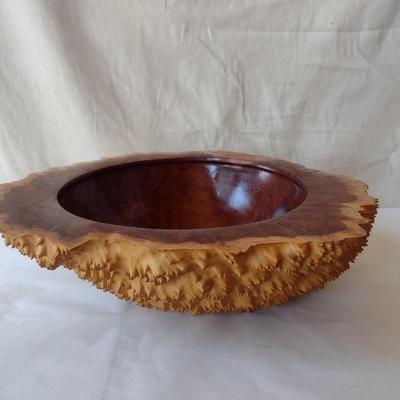 Turned Wooden Bowl by Bobby Phillips-Red Morrel (#74)