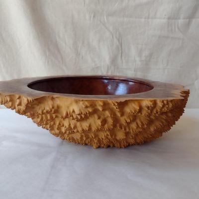 Turned Wooden Bowl by Bobby Phillips-Red Morrel (#74)