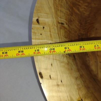 Large, Turned Wooden Bowl by Bobby Phillips-Maple and Chrysocolla (#75)