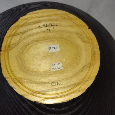 Large, Turned Wooden Bowl by Bobby Phillips-Ash (#76)