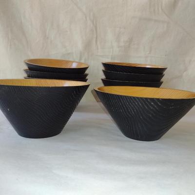 Set of Eight Turned Wooden Bowls by Bobby Phillips-Ash (#77)