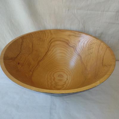 Large, Turned Wooden Bowl by Bobby Phillips- Ash (#80)