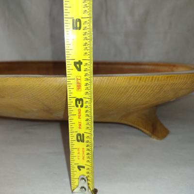 Large, Turned Wooden Footed Bowl by Bobby Phillips- Ash (#85)