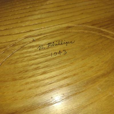 Large, Turned Wooden Footed Bowl by Bobby Phillips- Ash (#85)