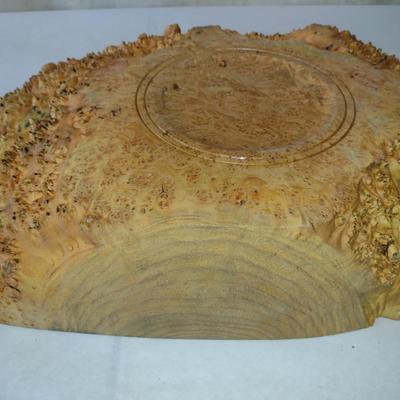 Large, Turned Wooden Double Bowl by Bobby Phillips-Maple Burl (#87)