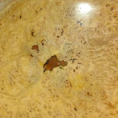 Large, Turned Wooden Double Bowl by Bobby Phillips-Maple Burl (#87)