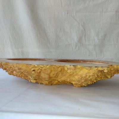 Large, Turned Wooden Double Bowl by Bobby Phillips-Maple Burl (#87)