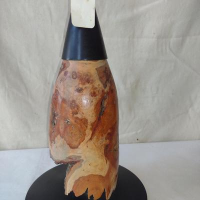 Turned Wooden Lamp by Bobby Phillips-Cherry Burl and Ebonized Basswood (#88)