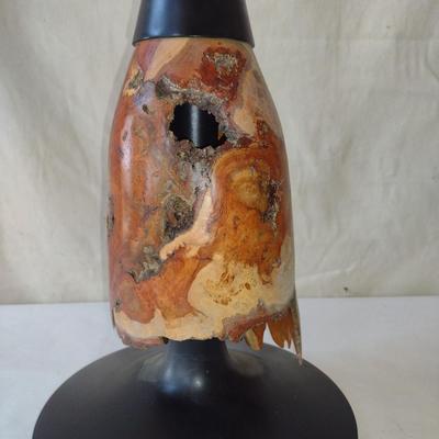 Turned Wooden Lamp by Bobby Phillips-Cherry Burl and Ebonized Basswood (#88)