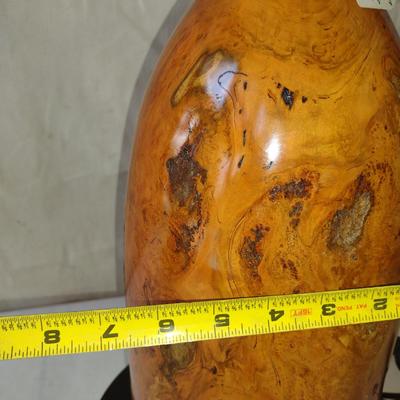 Turned Wooden Lamp by Bobby Phillips-Cherry Burl and Ebonized Basswood (#89)
