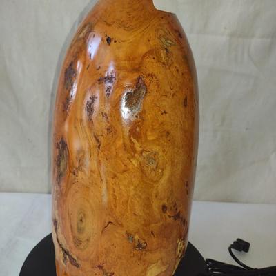 Turned Wooden Lamp by Bobby Phillips-Cherry Burl and Ebonized Basswood (#89)