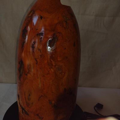 Turned Wooden Lamp by Bobby Phillips-Cherry Burl and Ebonized Basswood (#89)