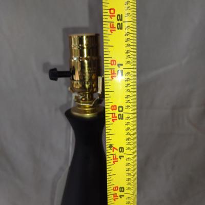 Turned Wooden Lamp by Bobby Phillips-Maple Burl Dyed Black and Ebonized Basswood (#90)