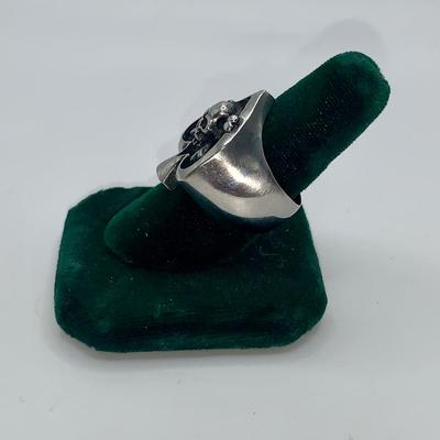 Vintage Biker Ring - Skull & Cross Bones in Ace of Spades