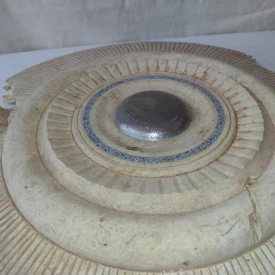 Turned Wooden Center Piece by Bobby Phillips- Bleached Maple Burl, Pewter, and Inlace (#92)