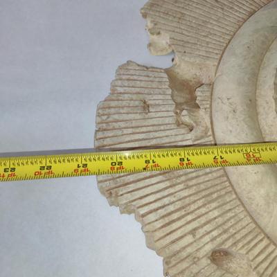Turned Wooden Center Piece by Bobby Phillips- Bleached Maple Burl, Pewter, and Inlace (#92)
