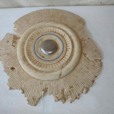 Turned Wooden Center Piece by Bobby Phillips- Bleached Maple Burl, Pewter, and Inlace (#92)