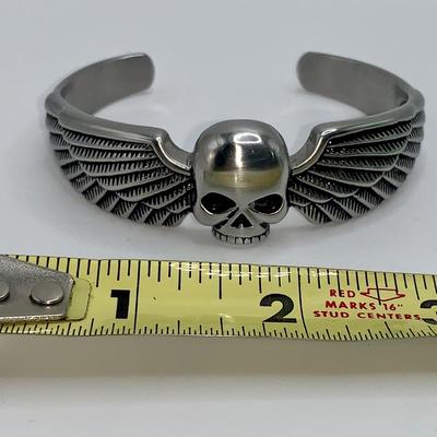 Vintage Biker Skull Bracelet