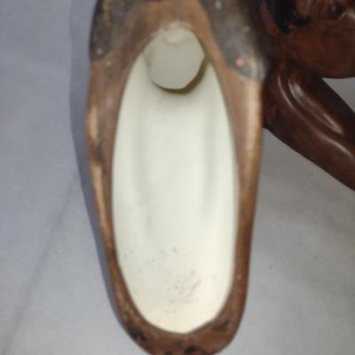 Pair of Painted Ceramic Horse Head Figures