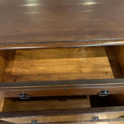 Antique Solid Sideboard with Original Mirror