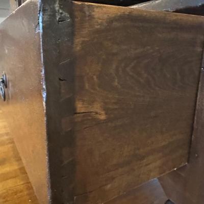 Antique Solid Sideboard with Original Mirror