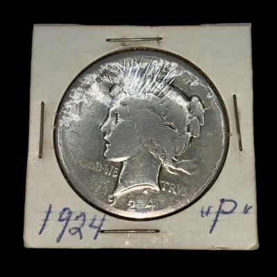 1924 “P” Peace Silver Dollar