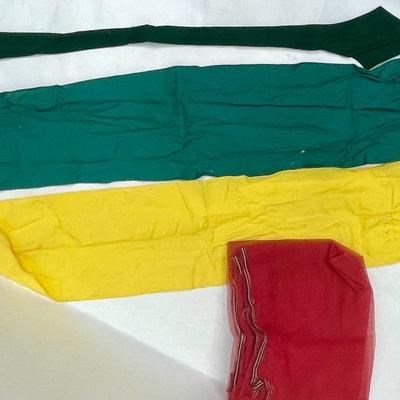 Vintage Girl Scout Uniform Lot - Shorts, Blouse, belts, socks, tie, beret, sashes, dunk bag