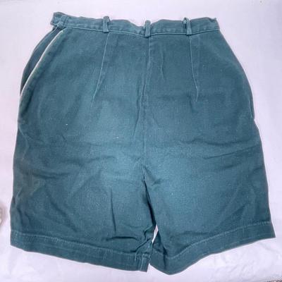Vintage Girl Scout Uniform Lot - Shorts, Blouse, belts, socks, tie, beret, sashes, dunk bag