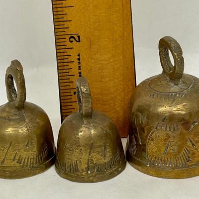 Three small Brass Bells