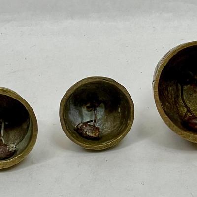 Three small Brass Bells